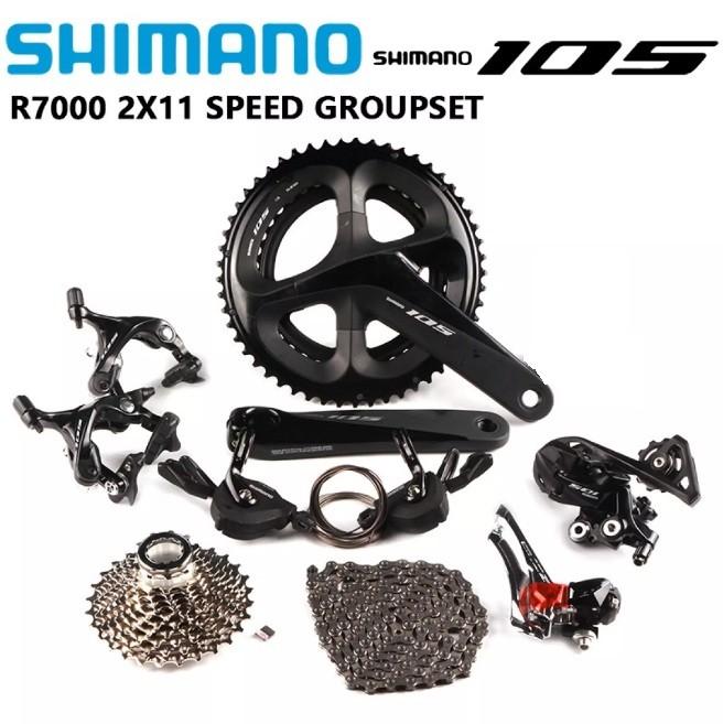 Shimano 105 R7000 Flat Bar Groupset No Include Bottom Bracket Sports Equipment Bicycles Parts Parts Accessories on Carousell