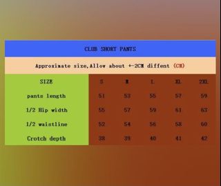 Size chart Collection item 2