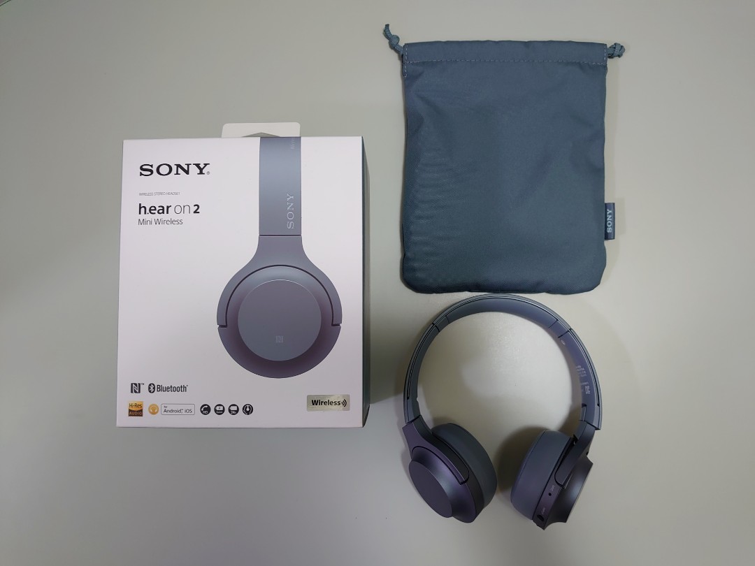 Sony WH-H800 h.ear on 2 迷你無線耳機(月光藍), 音響器材, 頭戴式/罩