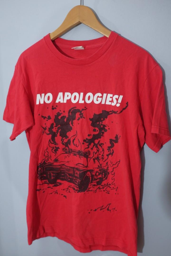 Supreme No Apologies tee tshirt size M made in USA box bag