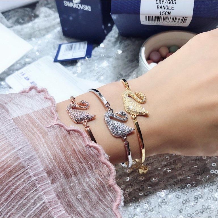 Swarovski Swan bracelet clavicle chain female Rose Gold Classic