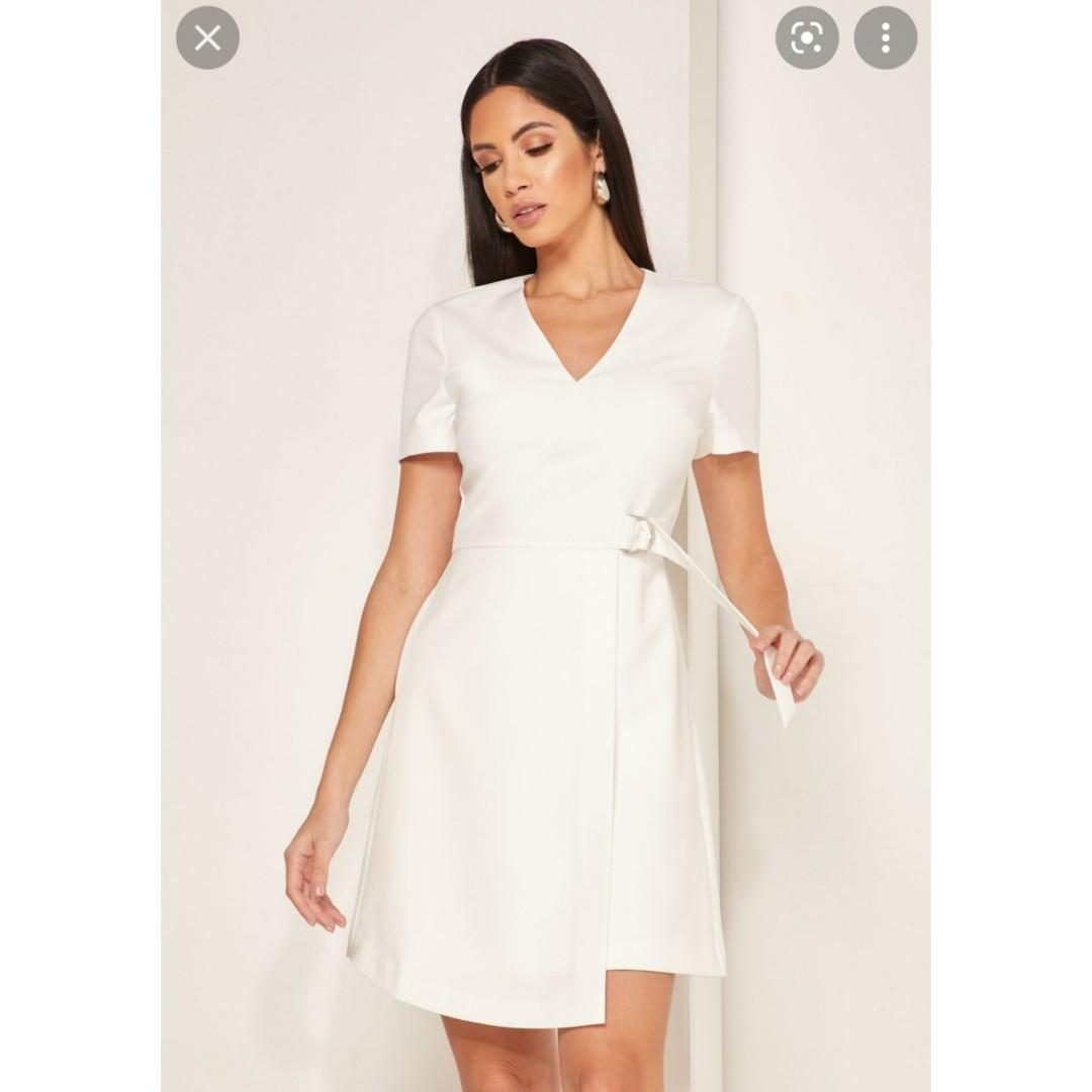 Ted Baker White Mini Dress with Front ...
