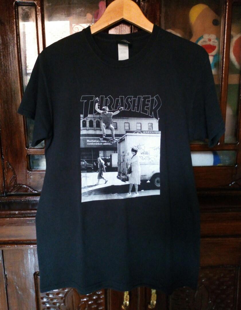 THRASHER HACKETT - ORIGINAL TEES, Fesyen Pria, Pakaian , Atasan di Carousell