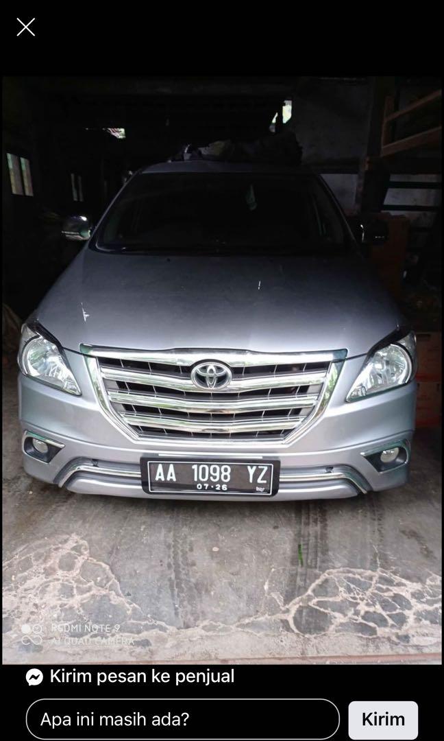 Toyota Innova Mt Disel 2015 Pajak Hdp Plat Magelang Mobil Motor Mobil Untuk Dijual Di Carousell
