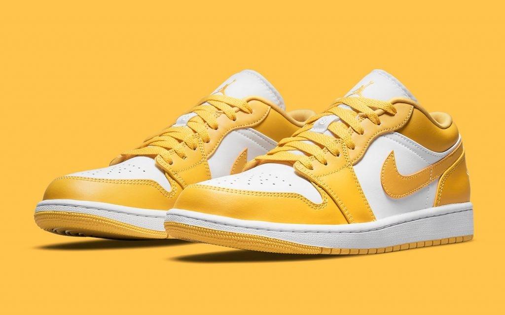 US13 Air Jordan 1 Retro Low Pollen Mustard Yellow 2021