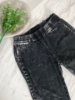 Vintage Black washed print slim cut denim 古著黑色洗水窄腳牛仔褲63015658752259110