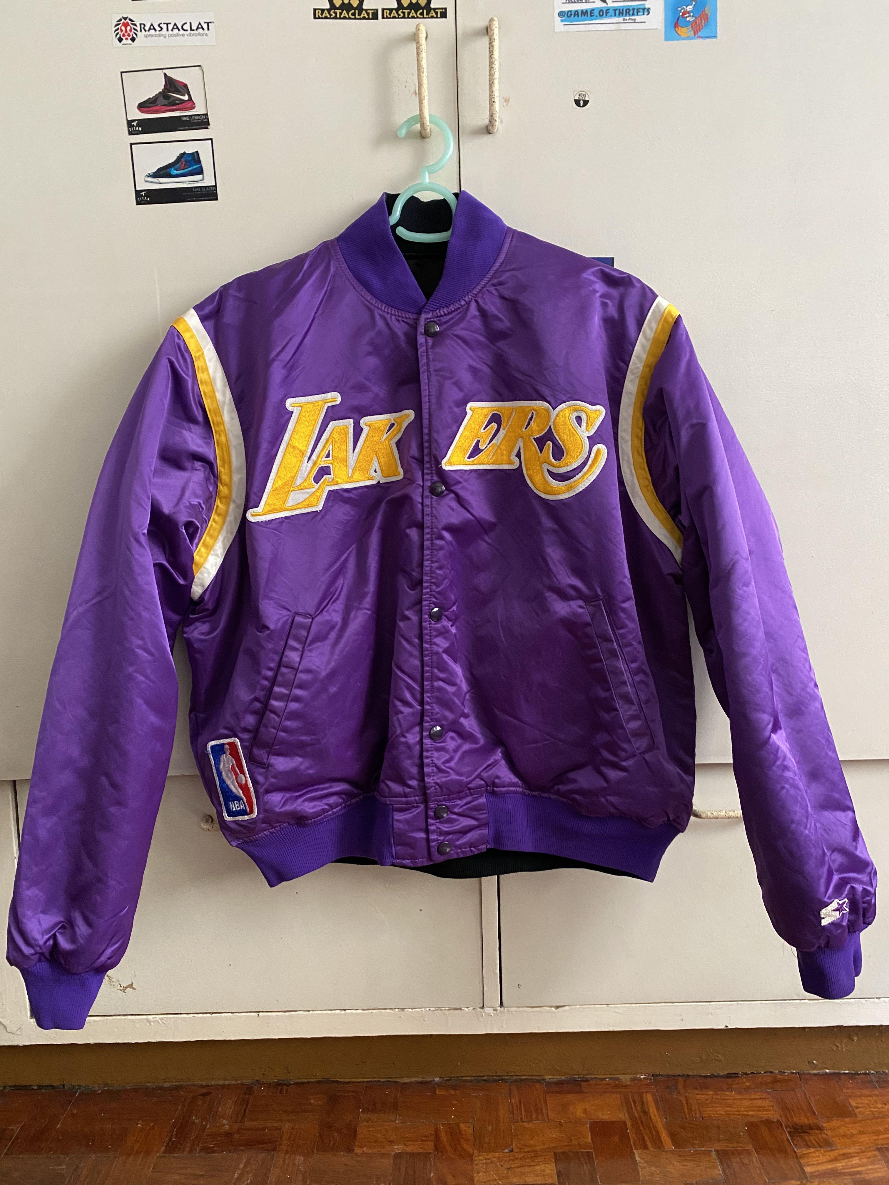 lakers starter jacket xl