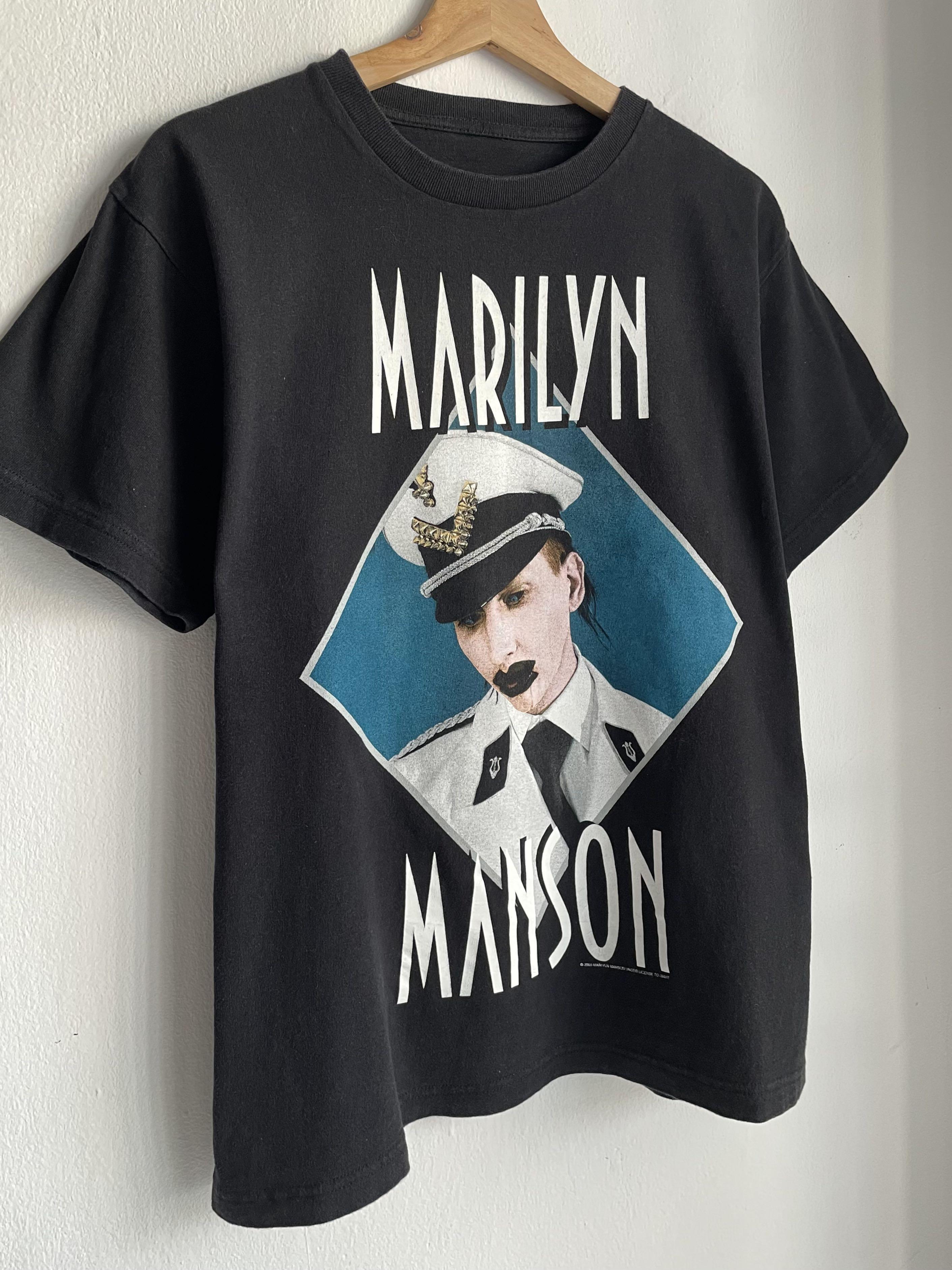 Marilyn Manson Grotesk Burlesk Band Teeトップス