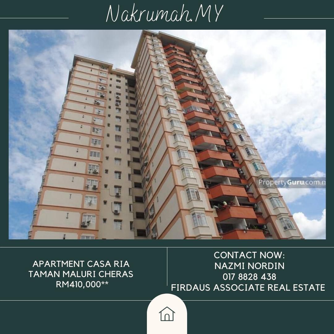 Wts Apartment Casa Ria Taman Maluri Cheras Property For Sale On Carousell