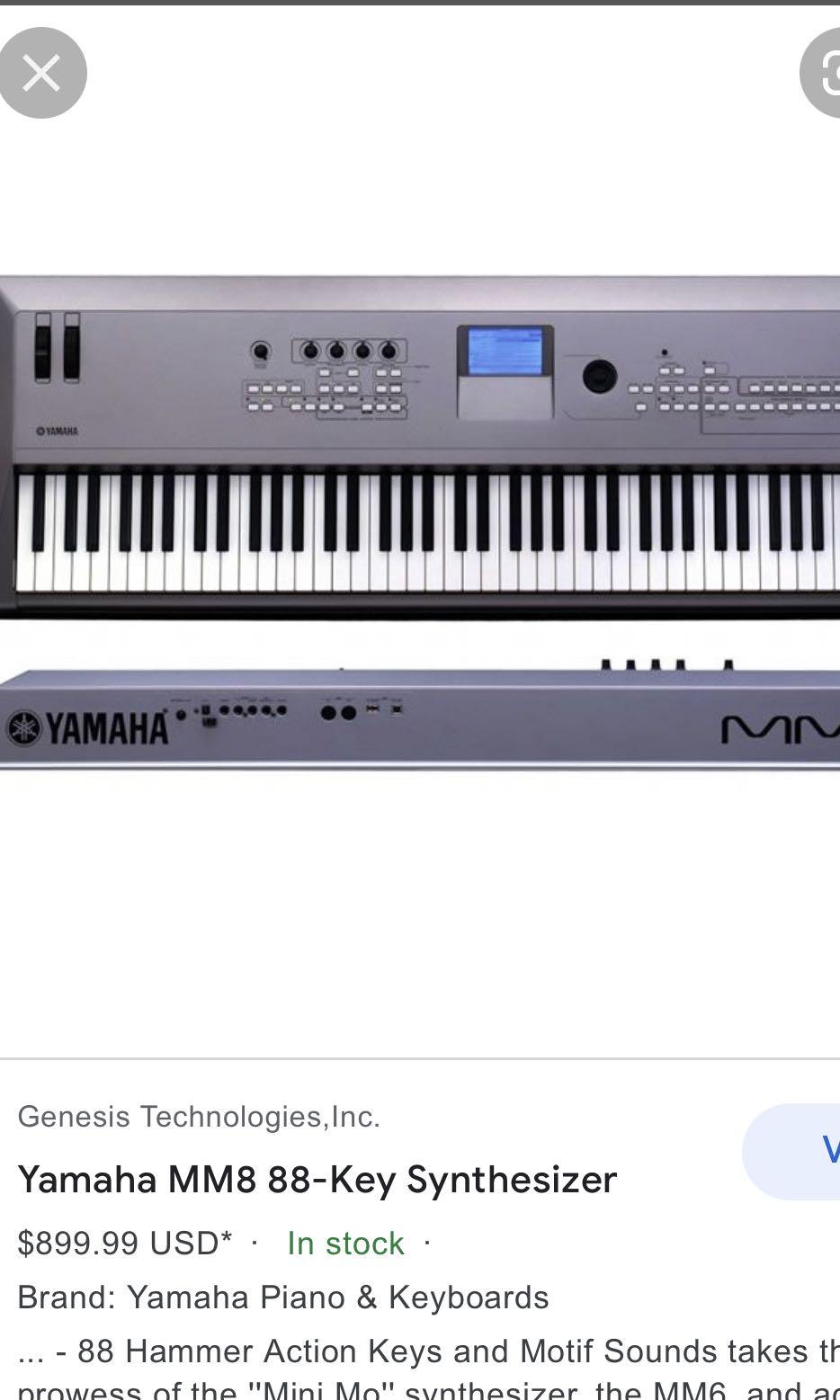 Yamaha mm8 top 88 key synthesizer