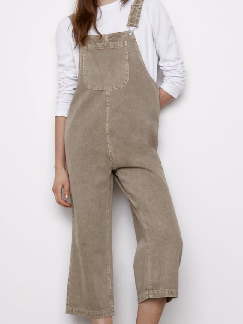 zara denim dungarees with pocket, Women 