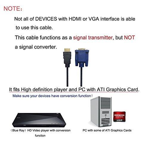 70 Off Hdmi To Vga Cable 6ft 1 8m 1080p Hdmi Male To Vga Male D Sub 15 Pin M M Connector Adapter Cable Cord Transmitter Hdmi To Vga One Way Transmission Cable No Signal Conversion Function