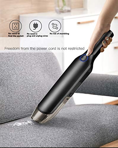 Car Vacuum Cleaner 2 Pcs HEPA Filters Low Noise 16.4Feet DC 12V Car accessories with Carry Bag LED Light for Detailing and Cleaning Car Interior high power corded handheld vacuum Wet/Dry Use 