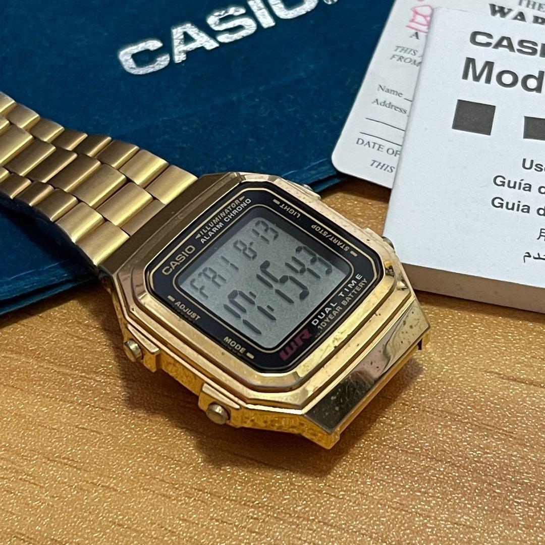 A178w A178 Casio gold bracelet watch vintage