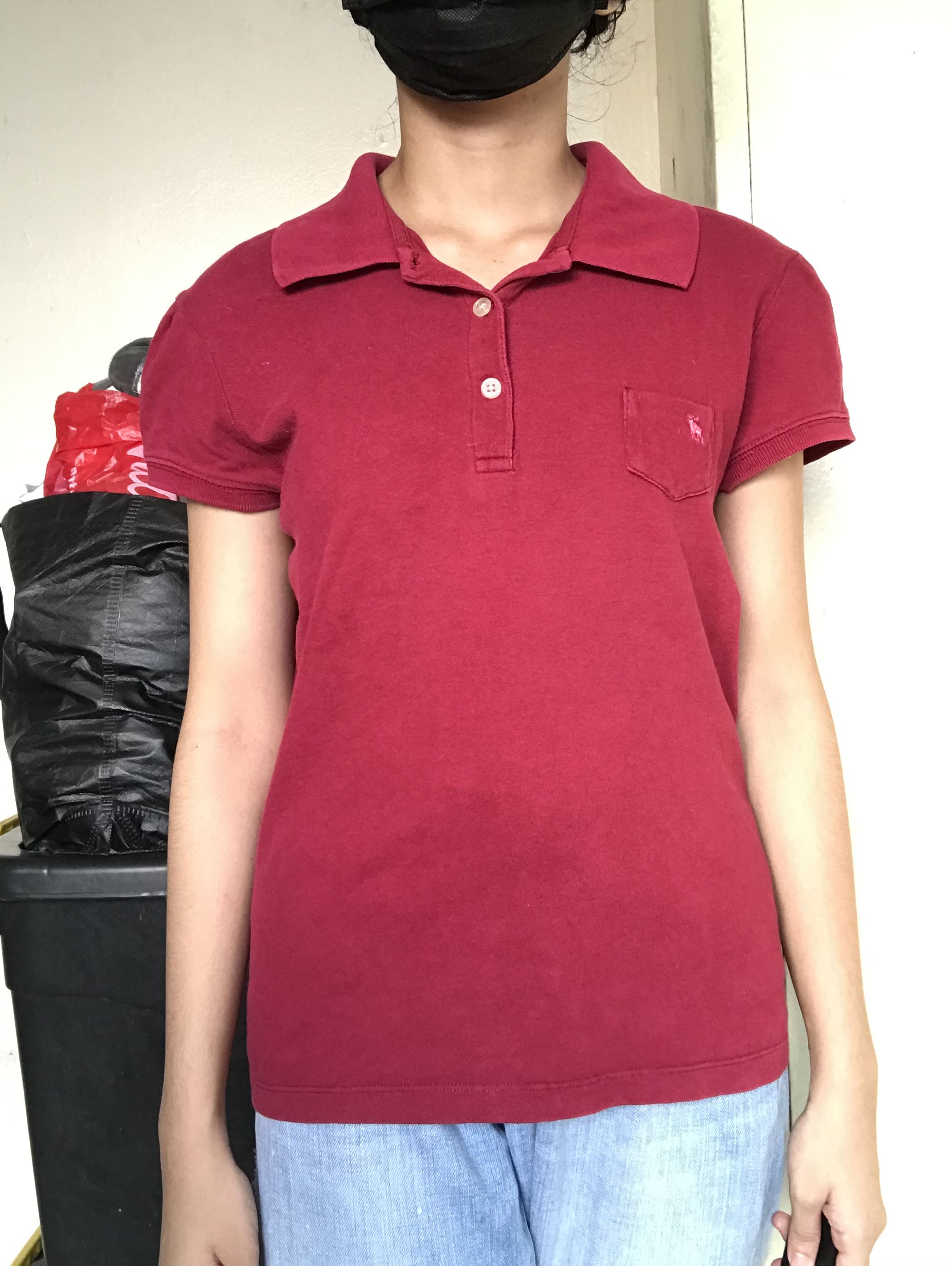 Abercrombie \u0026 Fitch Dark Red Polo Shirt 