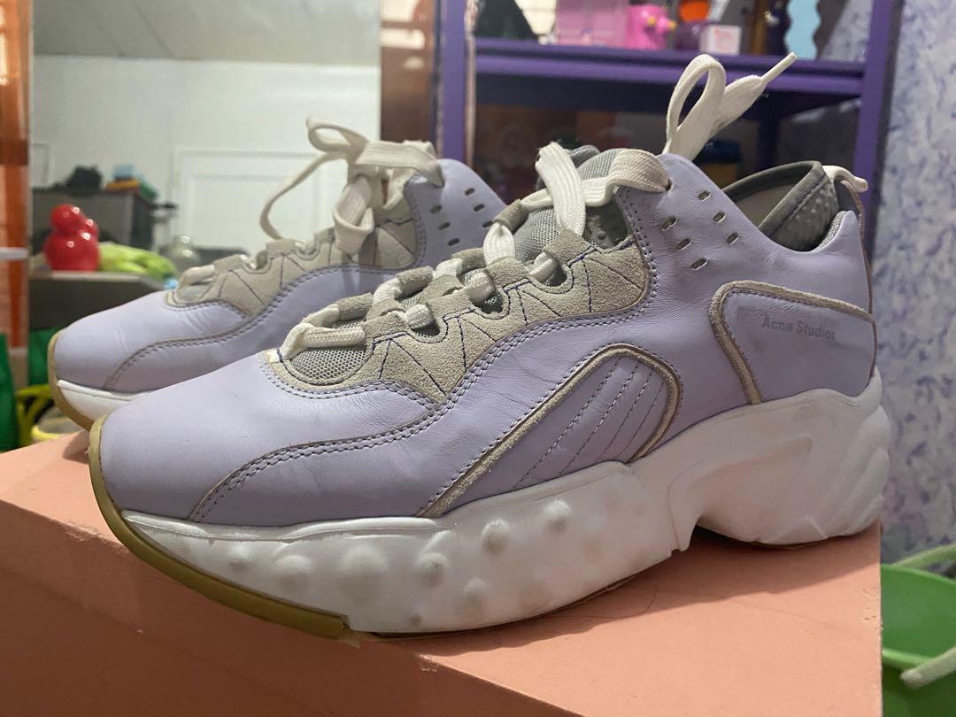 Acne Studios Platform Sneakers (Category: Sneakers) located in Pasig City. Submitted by yanasellsthings (Listing ID 1106907641, Image 1). Description: Only used 3 times. Havent been wearing it already. If you love pastel and platform sneakers this is for you!.