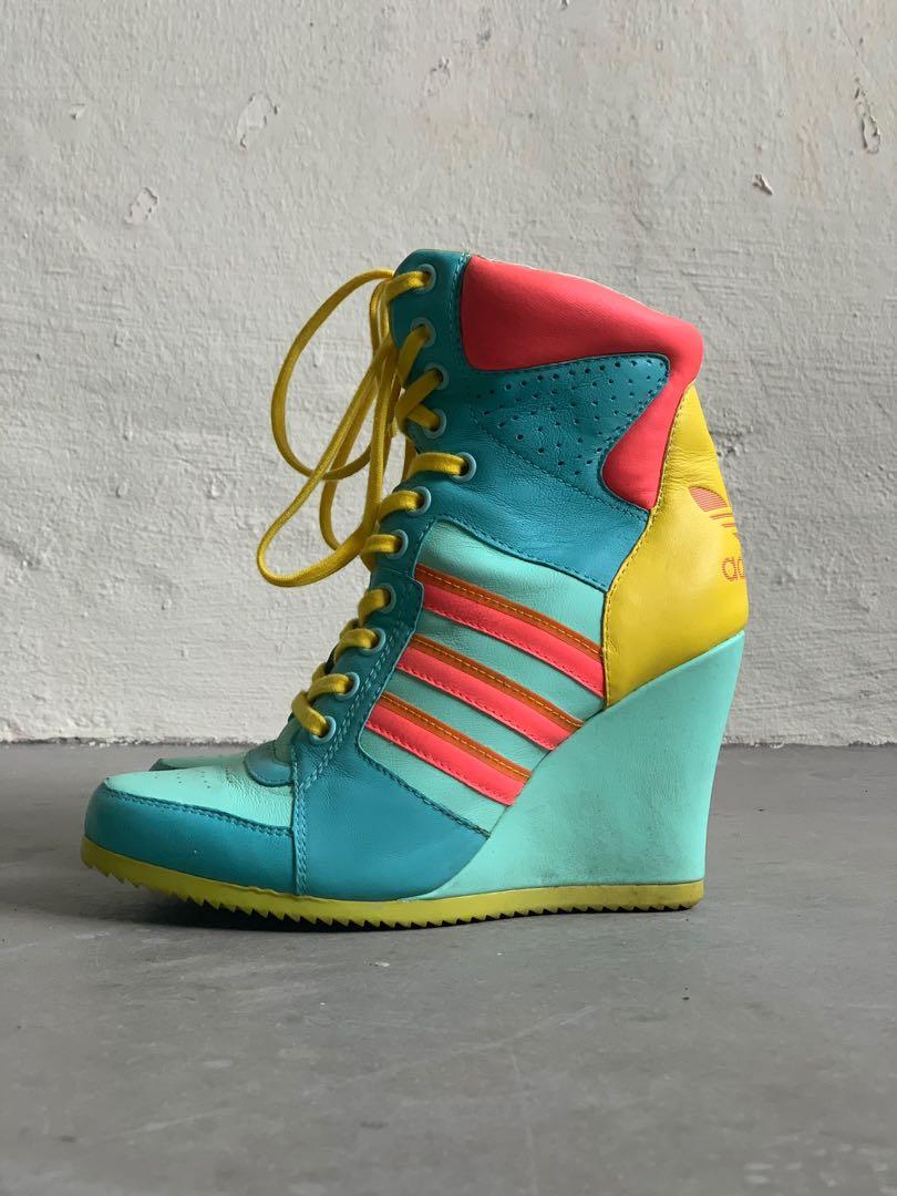 Adidas Originals X Jeremy Scott JS Wedge Hi Q23023, Fashion, Footwear, Wedges on Carousell