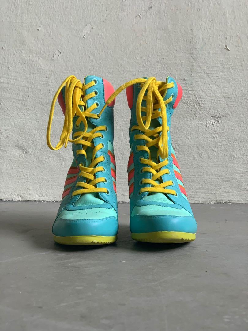 Adidas Originals X Jeremy Scott JS Wedge Hi Q23023, Women's Fashion,  Footwear, Wedges on Carousell