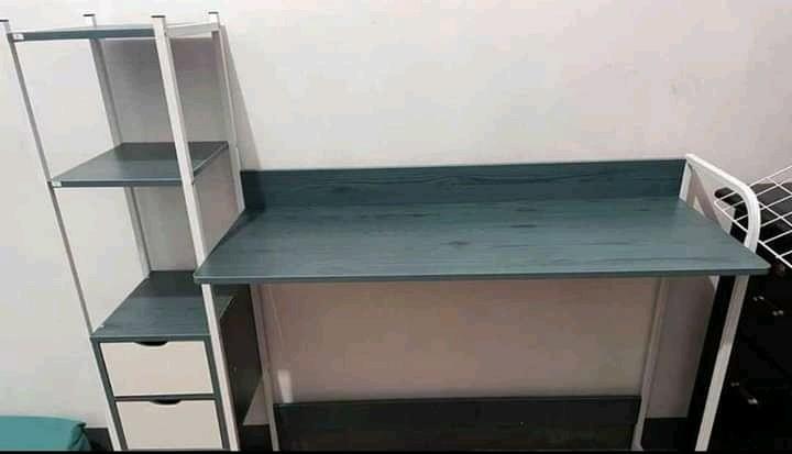 AffordShopz BIG Computer Table with drawers SALE (Category: Tables & Sets) located in Manila. Submitted by affordshopz (Listing ID 1106972120, Image 3). Description: Yes! 1500 only SALE NOW here in ✨AffordShopz ✨ ☺️ size: 120*40*72cm ✨Wooden and Metal Base ✨Quality ✨Blue Only -1500 ✨Actual Picture Posted •other colors ; white, dark brown , white is 1650 sale na po ang blue :) 𝕄𝕠𝕣𝕖 𝕒𝕗𝕗𝕠𝕣𝕕𝕒𝕓𝕝𝕖 𝕒𝕟𝕕 𝕢𝕦𝕒𝕝𝕚𝕥𝕪 𝕚𝕥𝕖𝕞𝕤? 𝑽𝒊𝒔�