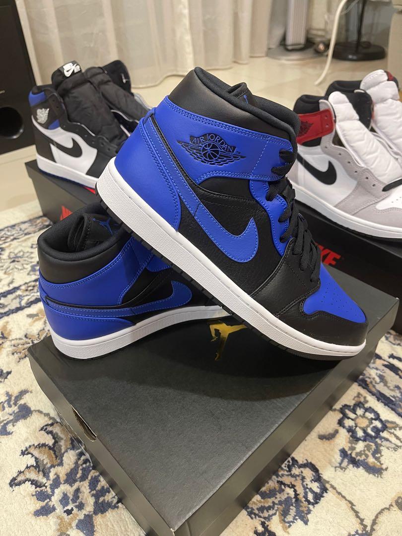 AJ1 Air Jordan 1 Mid Hyper Royal Men s Fashion Footwear Sneakers on Carousell
