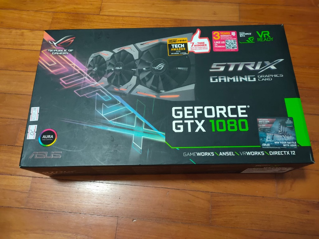 Asus Rog GTX 1080 Overclock 8G Version, Computers & Tech, Parts ...