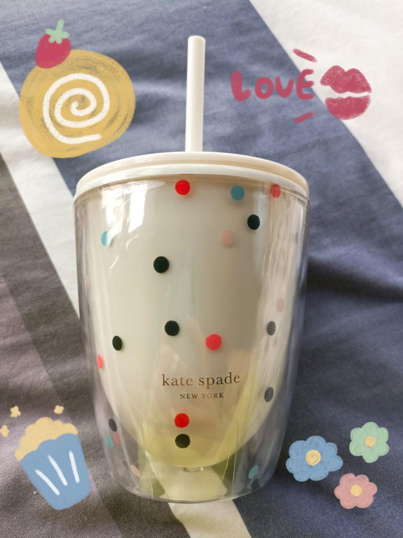 Authentic Kate Spade Tumbler with Straw, Furniture & Home Living, Kitchenware & Tableware, Water