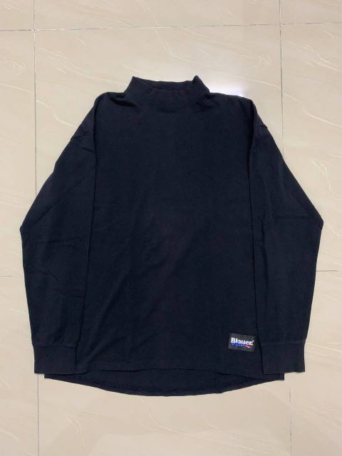 Blauer Black Mock Turtleneck Men s Fashion Tops Sets Formal