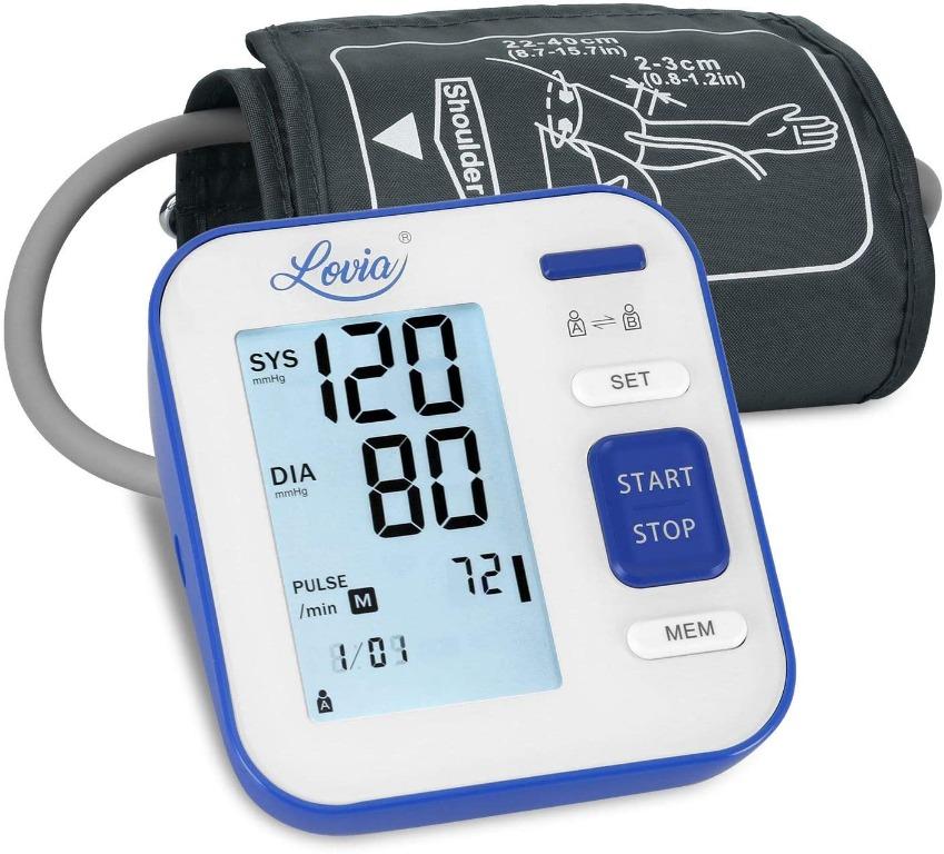 Paramed Blood Pressure Monitor - Bp Machine - Automatic Upper Arm Blood  Pressure Cuff 8.7-15.7 inches - Large LCD Display 120 Sets Memory - Device  Bag