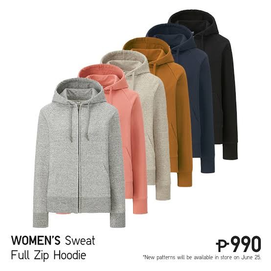 BNWT UNIQLO Sweat Full zip Hoodie Women s Fashion Coats Jackets
