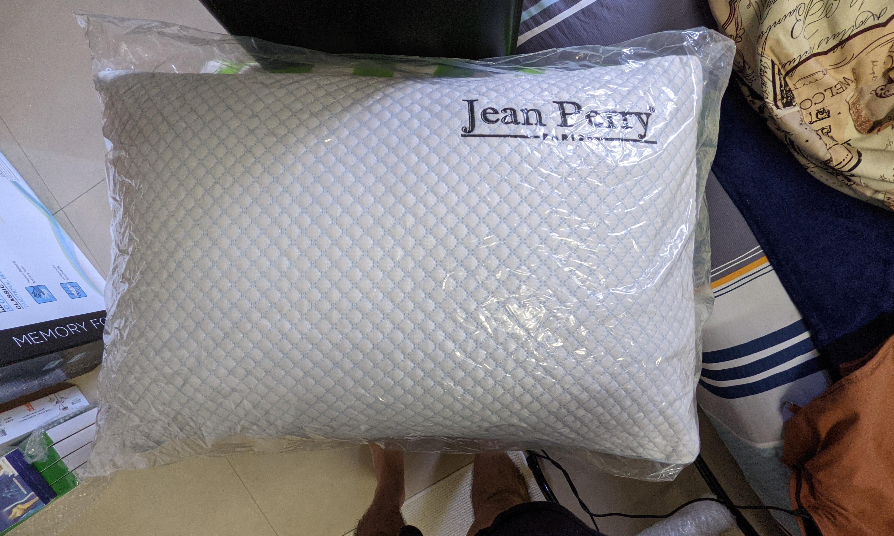 Brand New Jean Perry Memory foam pillow with cooling cover Furniture Home Living Bedding Towels on Carousell