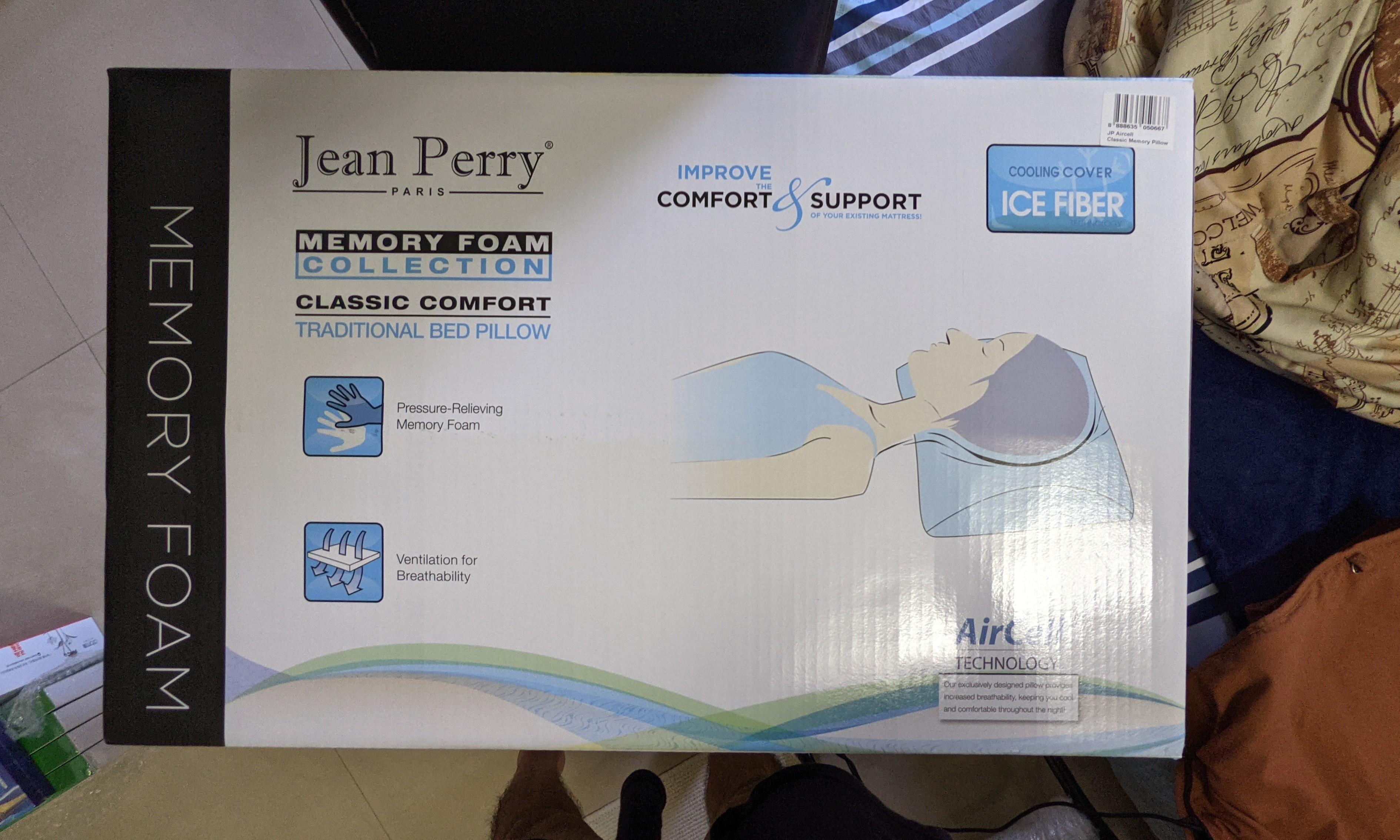 Jean perry clearance memory foam pillow