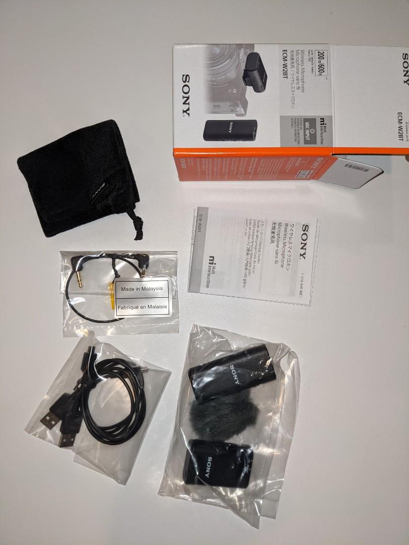 Sony Wireless Microphone ECM-W2BT + Stereo Lavalier Mic ECM-LV1, Audio
