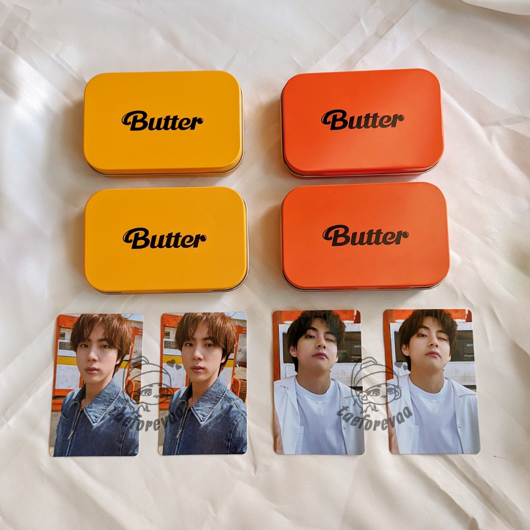BTS Butter POB Weverse Photocard Seokjin / Taehyung, KWave di Carousell