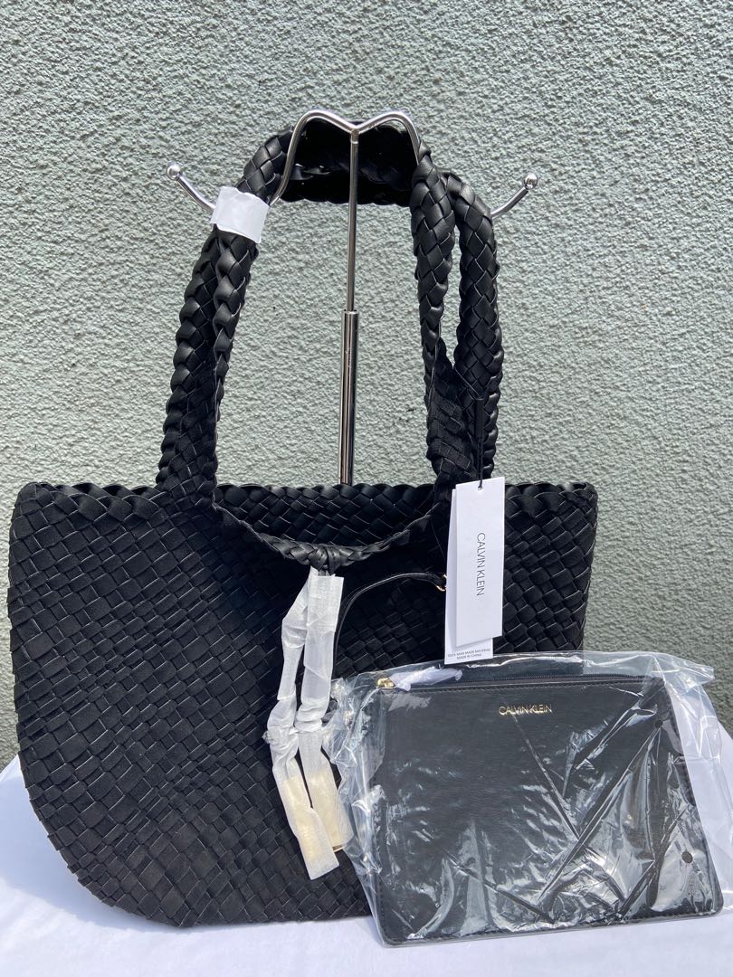 Calvin klein 2025 naomi woven tote