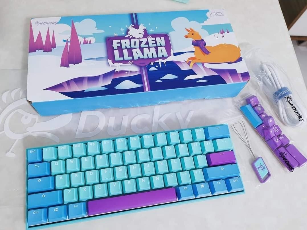 Ducky Mecha Mini Frozen Llama Mechanical RGB Gaming 60 Keyboard Brown