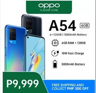 [E-COMMERCE EXCLUSIVE] [New Arrival] OPPO A54 6+128GB Cellphone | 5000mAh Battery & 18W Fast Charge | Octa-Core Processor | 6.51'' Punch-Hole Screen with Eye Care Smartphone