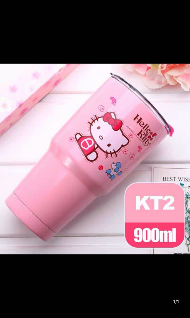 Hello Kitty Yeti Thermal Tumbler 900ml, Furniture & Home Living