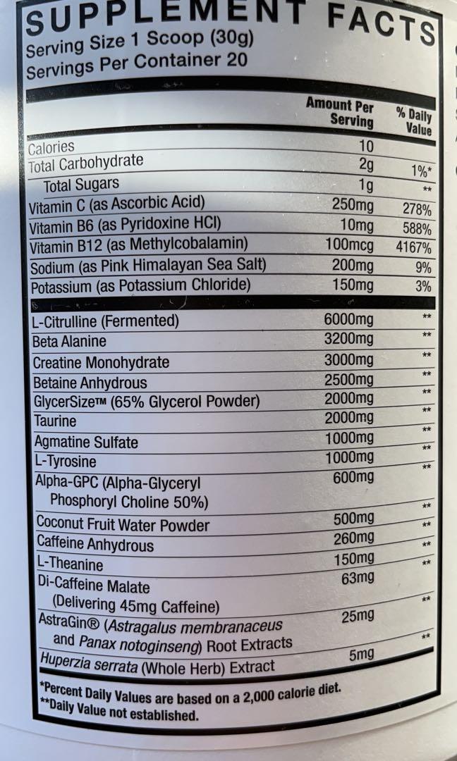 Jacked factory (Cbum preworkout), Health & Nutrition, Health