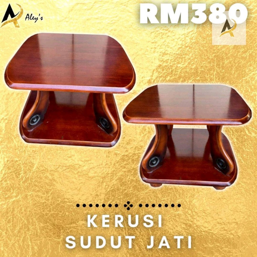 KERUSI SUDUT JATI, Furniture & Home Living, Furniture, Sofas on Carousell