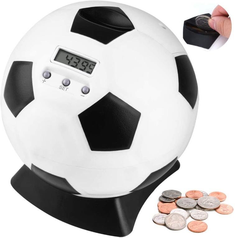 Ceramic Soccer Ball Bank Piggy Bank Ball 5" High Saving Money Home Decoration 