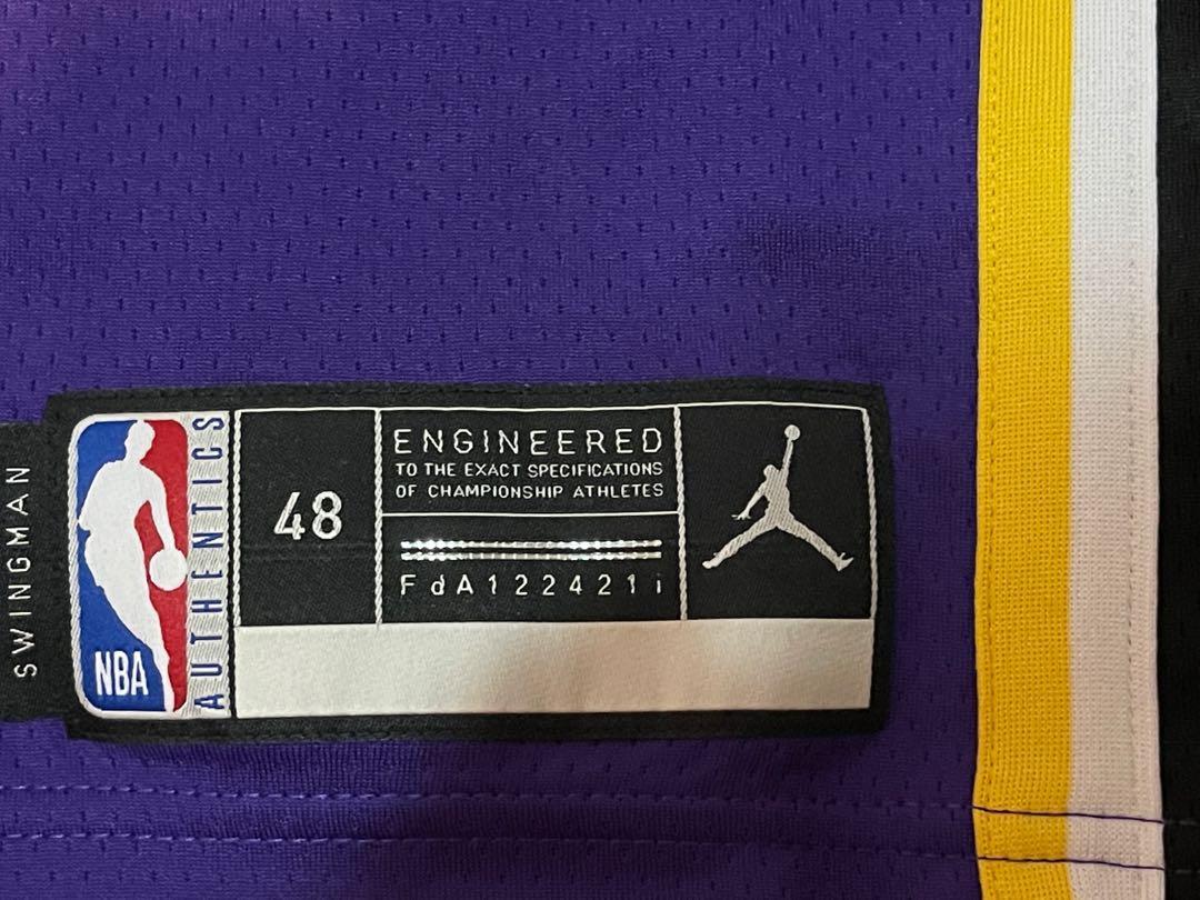 LeBron James Los Angeles Lakers Jordan Brand Authentic Player Jersey -  Statement Edition - Purple