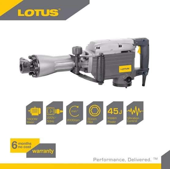 Lotus 1600W Demolition Hammer 15KG 30MM 
