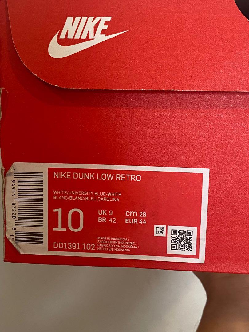 Nike dunk low university blue, Fesyen Pria, Sepatu , Sneakers di Carousell