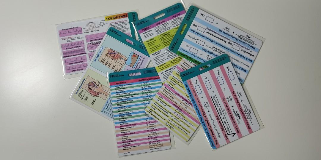 Nursing reference card set 2, Hobbies & Toys, Books & Magazines ...