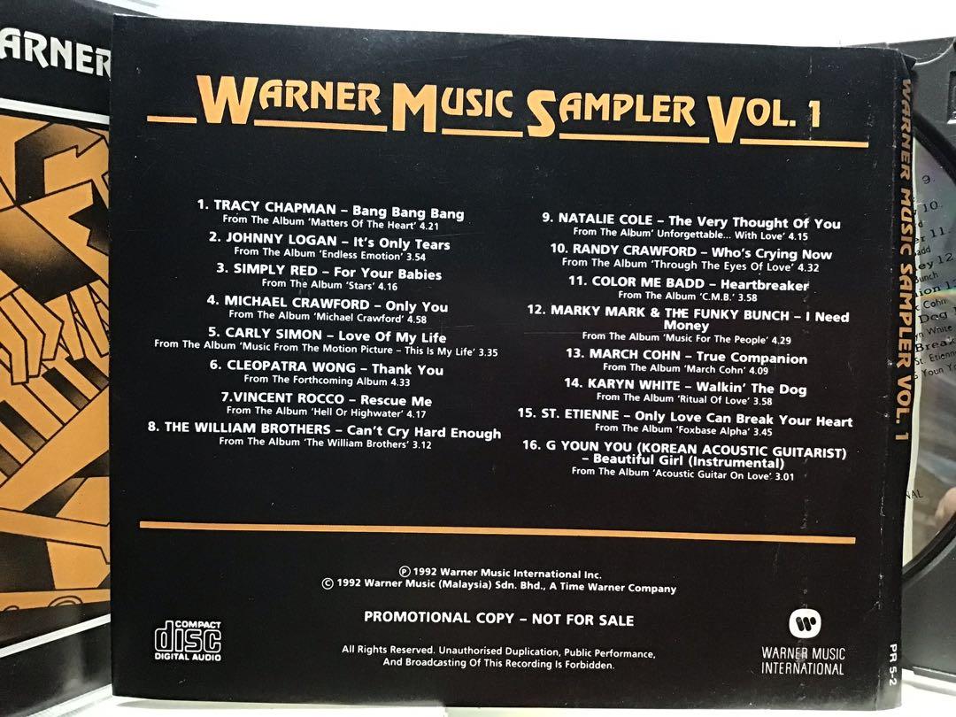 CD Warner Music Sampler Tracy Chapman simply Red Karyn White OOP