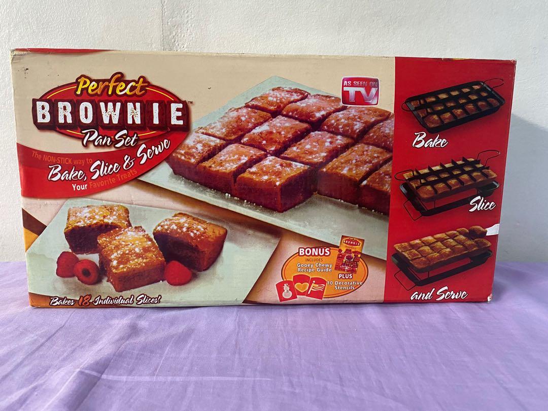 Perfect Brownie Pan Set (Category: Bakeware) located in Quezon City. Submitted by bearlilits_closet (Listing ID 1106876826, Image 1). Description: Bought from Wonder Bake for 480pesos. Used once,then kineep ko na. I bet of flaw,asa picture pero other than that in good condition na. 300 pesos plus shipping..