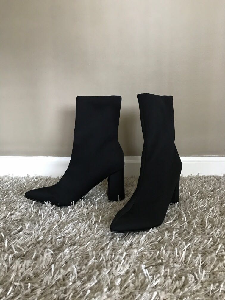 pointed ankle sock boots