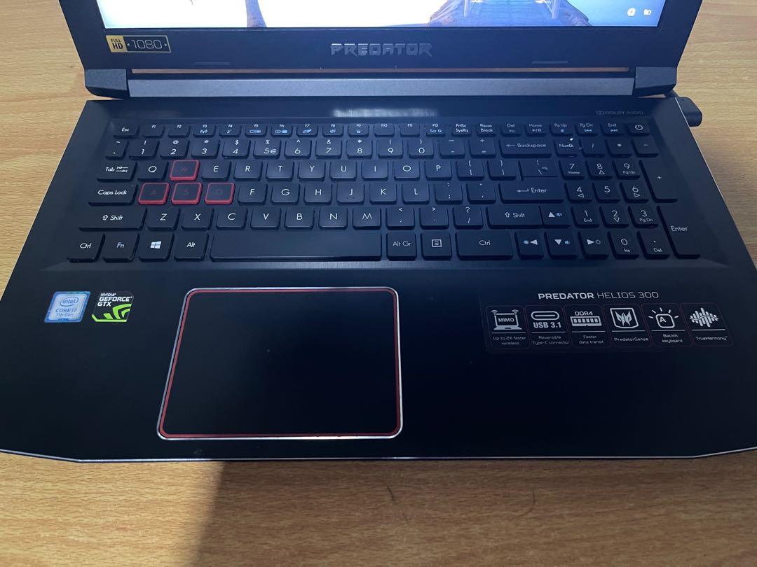 ACER PREDATOR HELIOS 300 (Category: Laptops & Notebooks) located in Tuguegarao City. Submitted by markeumenda (Listing ID 1106919150, Image 3). Description: Used but not abused. If you're a gamer and an office person this laptop is perfect for you. It can cater a lot of triple A games or even run multiple programs at the same time. SPECIFICATION: Device Name: PREDATOR 300 Processor: Intel(R) Core(TM) i7-7700HQ @ 2.80GHz Installed RAM: 8.00 GB Win
