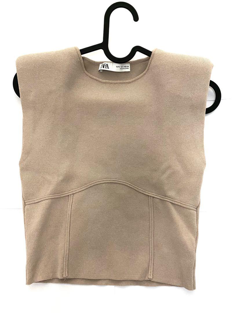 Shoulder pad knit top zara deals