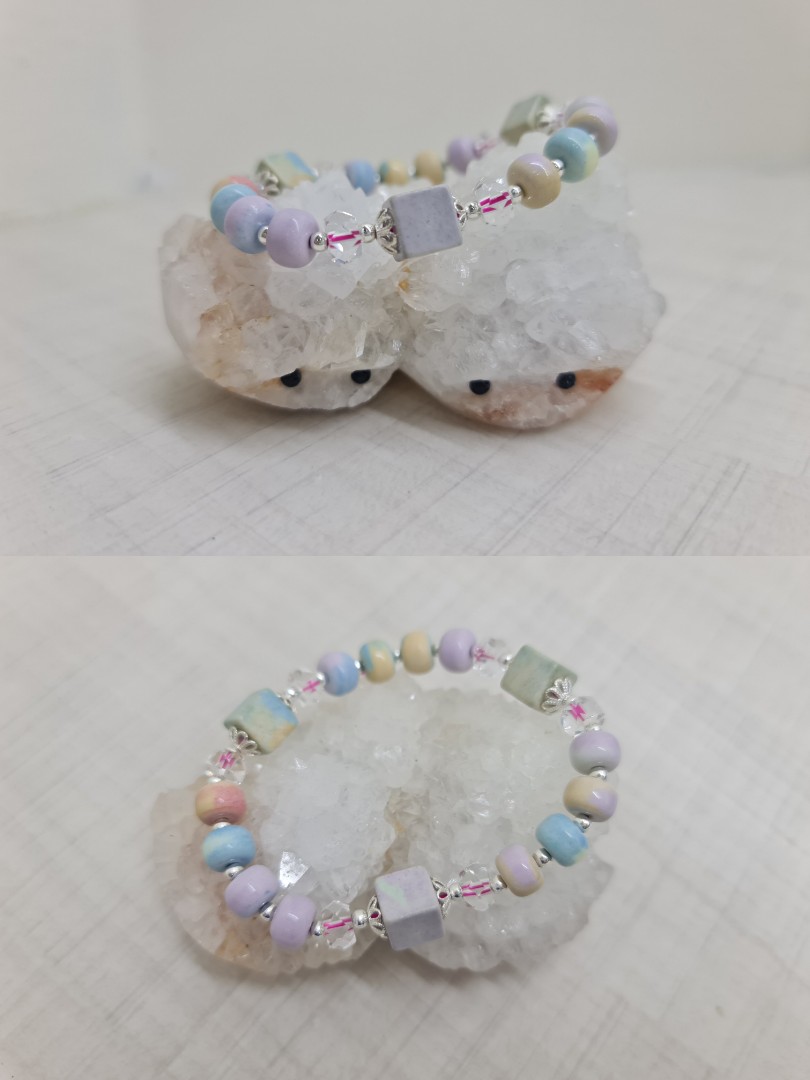 Rainbow Iris agate bracelet